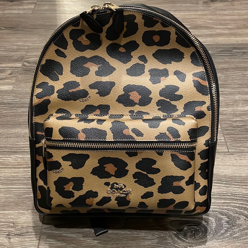 Coach Leopard Backpack